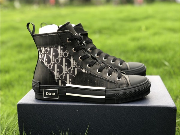 Dior B23 High Top Canvas Oblique Black 3SH118YJP_H960