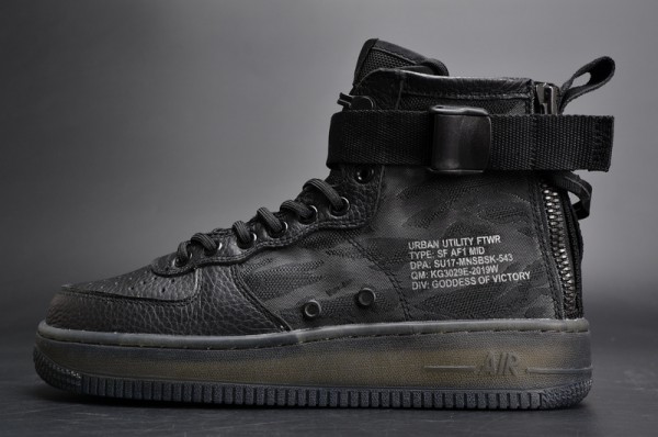 Nike SF Air Force 1 Mid Black Cargo Khaki AA7345-001