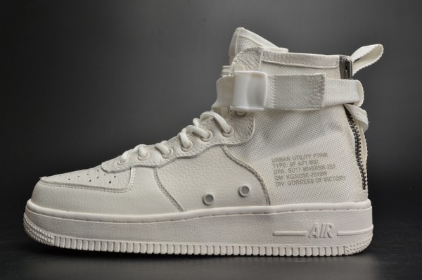 Nike SF Air Force 1 Mid Triple Ivory AA6655-100
