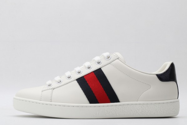 Gucci Ace Low-Top Sneaker White with Blue and Red 386750-02JR0-9072