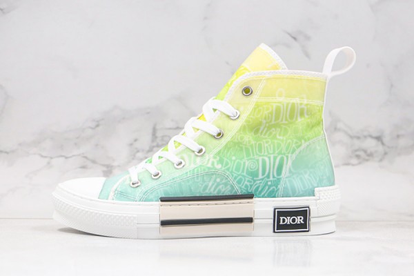 Dior B23 High Top Shawn Yellow Green Sneaker 3SH118YYL_H661