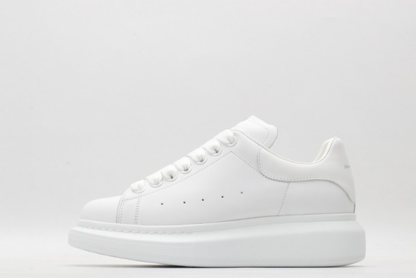 Alexander McQueen Oversized Sneaker White with Silver Text Logo