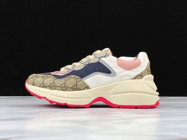 Gucci GG Rhyton Sneaker Beige White Pink 620185-99WF0-4371