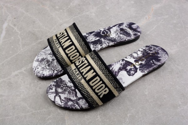Dior Slide Leopard Print Black DR-SD01