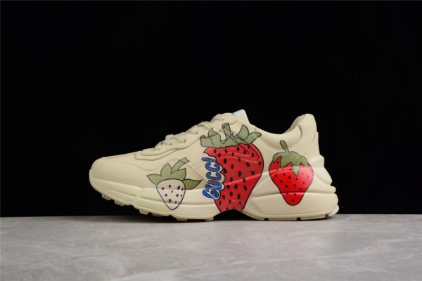 Gucci Rhyton Sneaker White with Strawberry 576963-DRW00-9522