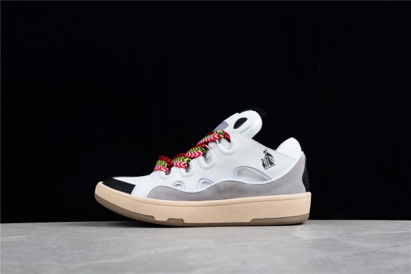 Lanvin Leather Curb White Grey Black