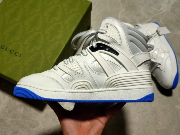 Gucci Basket Sneaker in White Demetra 661301-2SHA0-9014