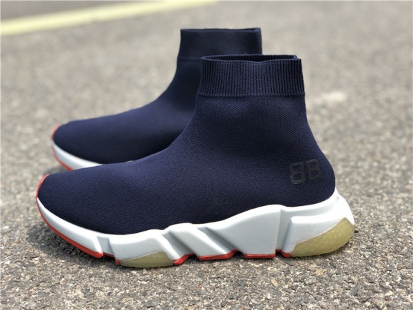 Balenciaga Speed Sneaker Navy/White-Yellow/Red 506344-W05G0-4102