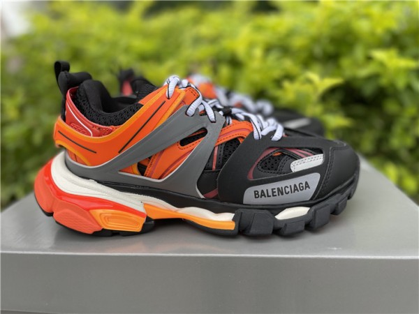 Balenciaga Men's Track Sneakers Orange Black