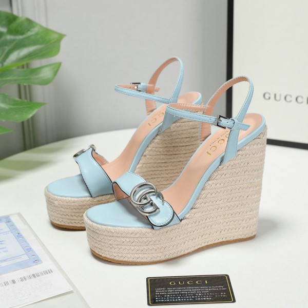 Gucci Leather Platform Espadrille 130mm
