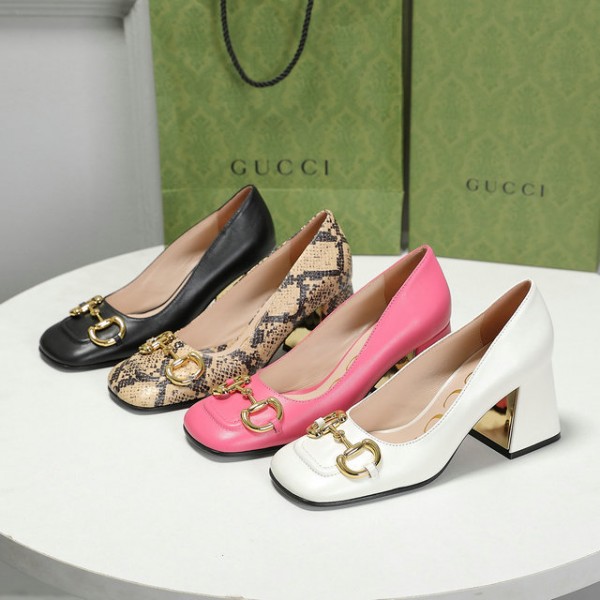 Gucci Horsebit Mid-heel Pumps 75mm