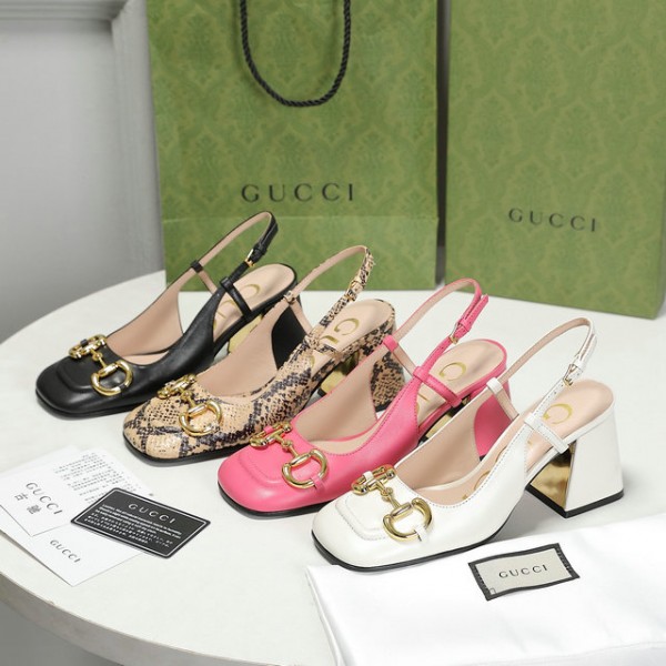 Gucci Horsebit Mid-heel Slingback 75mm