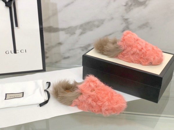 Gucci Horsebit Fur Slippers 