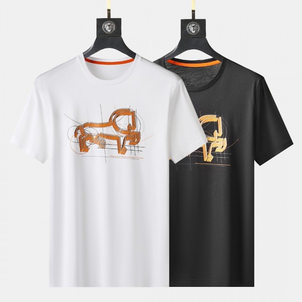 Hermès Short Sleeve T-Shirt Black/White