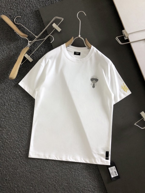 Fendi Short Sleeve T-shirt White/Black
