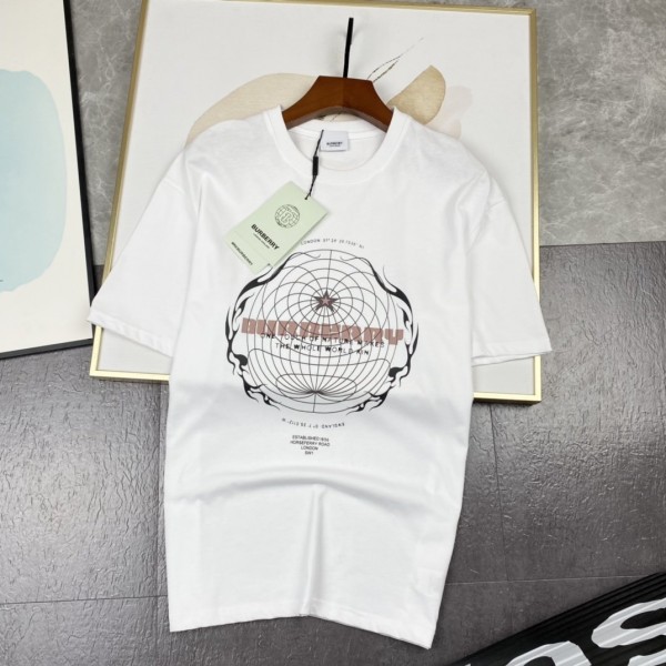  Burberry Short Sleeve T-Shirt White/Black 