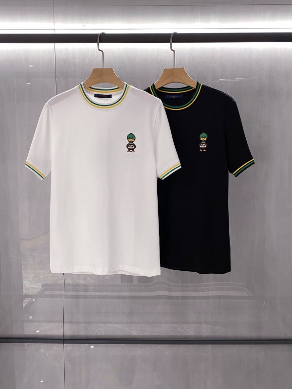 LV Short Sleeve T-shirt Black/White