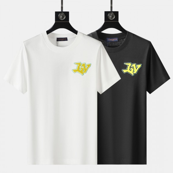 LV Short Sleeve T-shirt Black/White
