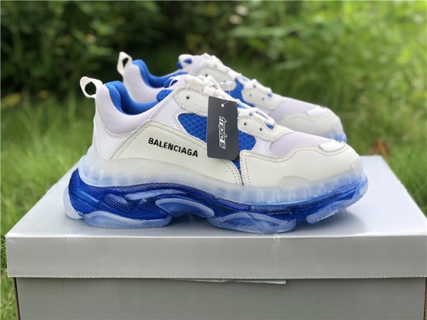 Balenciaga Triple S Sneaker White Blue 541624-W09ON-9169
