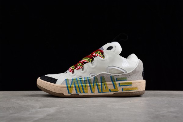 Lanvin Leather Curb White Grey