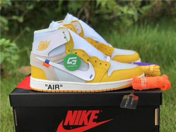 Jordan 1 Retro High OFF-WHITE Canary Yellow OW-N004