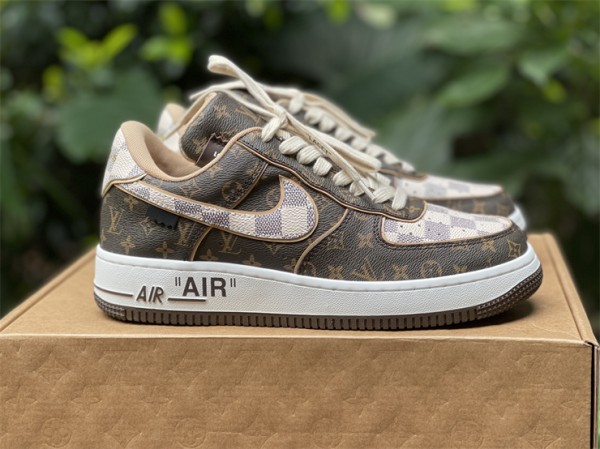 Louis Vuitton x Nike Air Force 1 Mono Brown