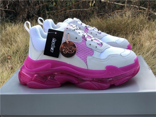 Balenciaga Wmns Triple S Clear Sole Trainer White Pink 544351-W0901-2281