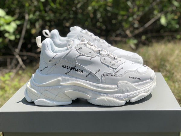 Balenciaga Triple S Allover Logo White 536737 W2FA1 9010