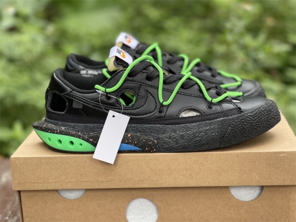Off-White x Nike Blazer Low Black Green DH7863-001