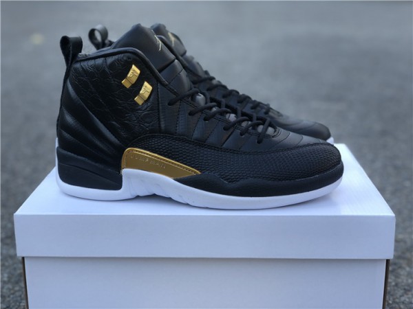 Jordan 12 Retro Black Metallic Gold White AO6068-007