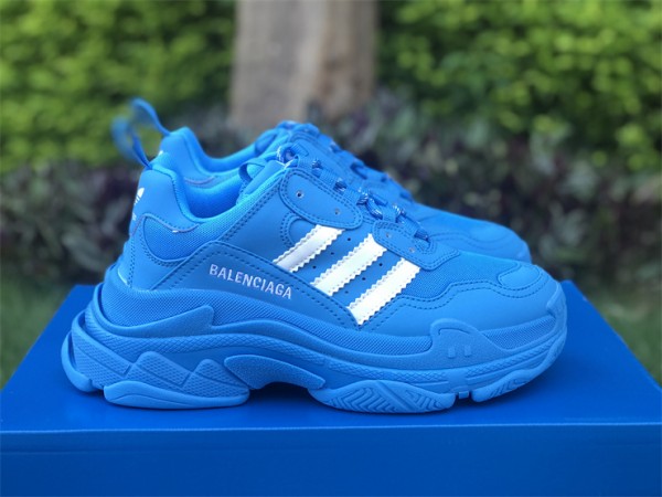 Balenciaga x adidas Triple S Blue White 712821W2ZB24090