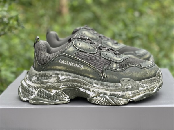 Balenciaga Triple S Faded Black & Green 524039-W3CN3-6001