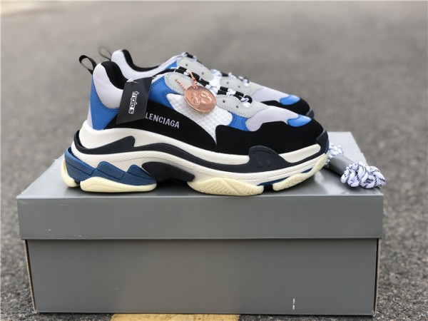 Balenciaga Triple S Black Blue 536737W09OH1007