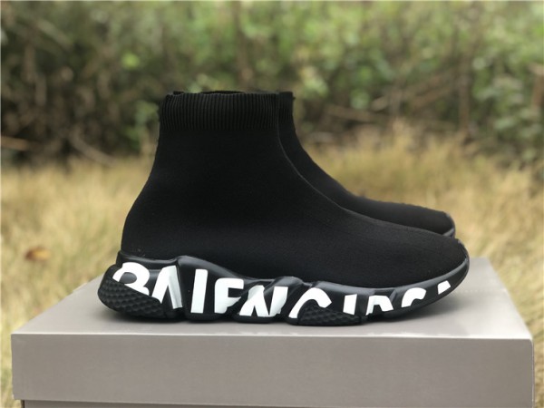Balenciaga Graffiti Speed Sneaker Black 605972-W05GE-1006