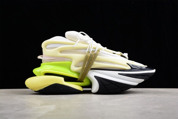 Balmain Neoprene and leather Unicorn low-top sneakers YM1VJ309KNES
