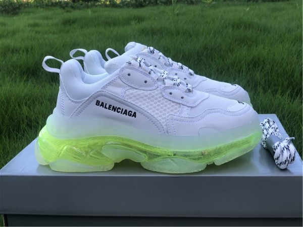 Balenciaga Triple S Clear Sole White/Fluo Yellow 544351-W09O1-0828