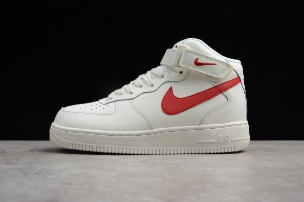 Nike Air Force 1 Mid Sail University Red 315123-126