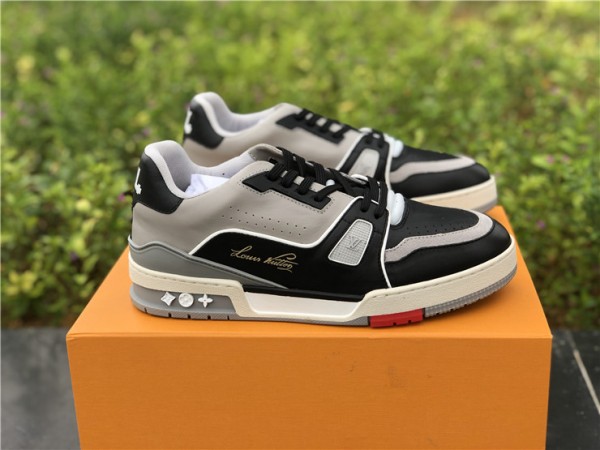 Louis Vuitton LV Trainer Sneaker Low Black Grey 1A54H5