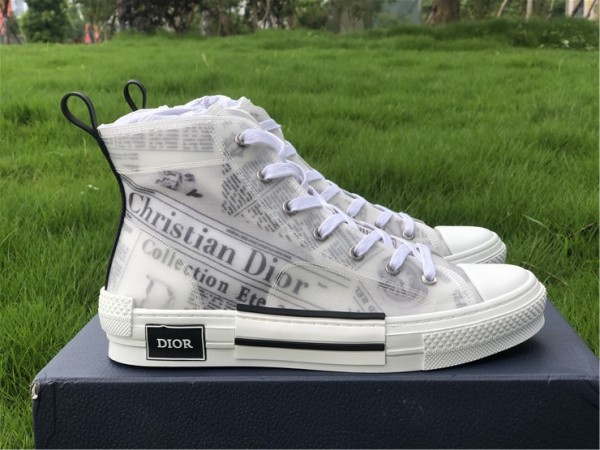 Dior B23 High Top Daniel Arsham Newspaper 3SH118YUO_H069
