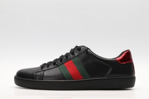 Gucci Ace Low-Top Sneaker Black with Green and Red 386750-02JR0-1078