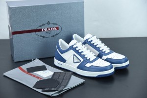 Prada Leather Sneaker White/Blue PRD-S004