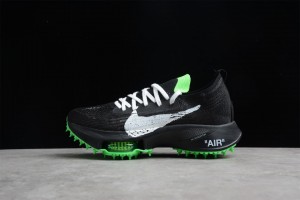 Nike Air Zoom Tempo NEXT% Flyknit Off-White Black Scream Green CV0697-001