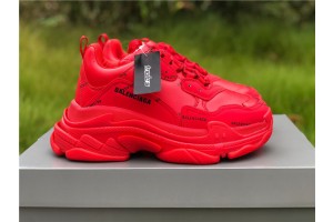 Balenciaga Triple S Allover Logo Red 536737W2FA16010