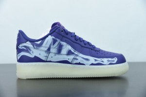 Nike Air Force 1 Low '07 QS Purple Skeleton Halloween (2021) CU8067-500