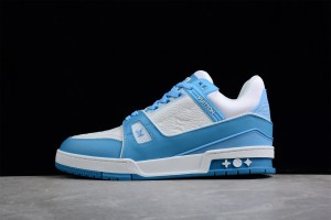 Louis Vuitton Trainer Low White Sky Blue 1AA6X4