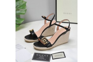 Gucci Leather Platform Espadrille 95mm
