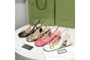 Gucci Horsebit Mid-heel Slingback 75mm