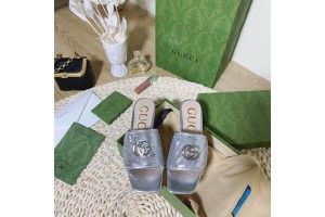 Gucci Sequin Slides With Double G