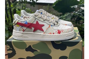 A Bathing Ape Bape Sta Paint Splatter Ivory 1I20191009 IVRY