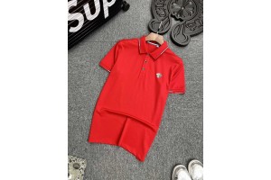  Versace Short Sleeve Polos Black/Red